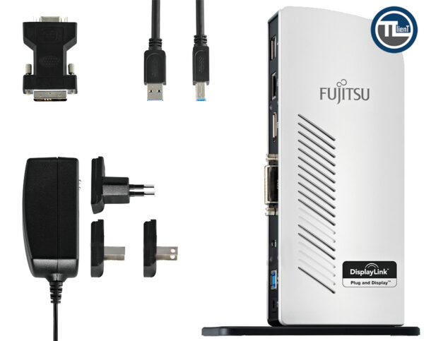 Fujitsu USB 3.0 Port-Replicator PR08 Dock Station مبدل  استوک - تصویر 3