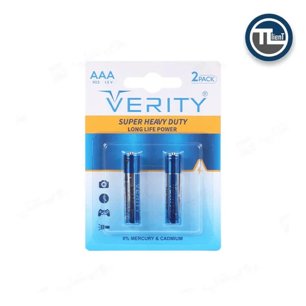 باطری نیم قلمی معمولی VERITY 2PCS - تکنوکلاینت