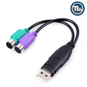 تبدیل کابلی PS2 TO USB برد مشکی
