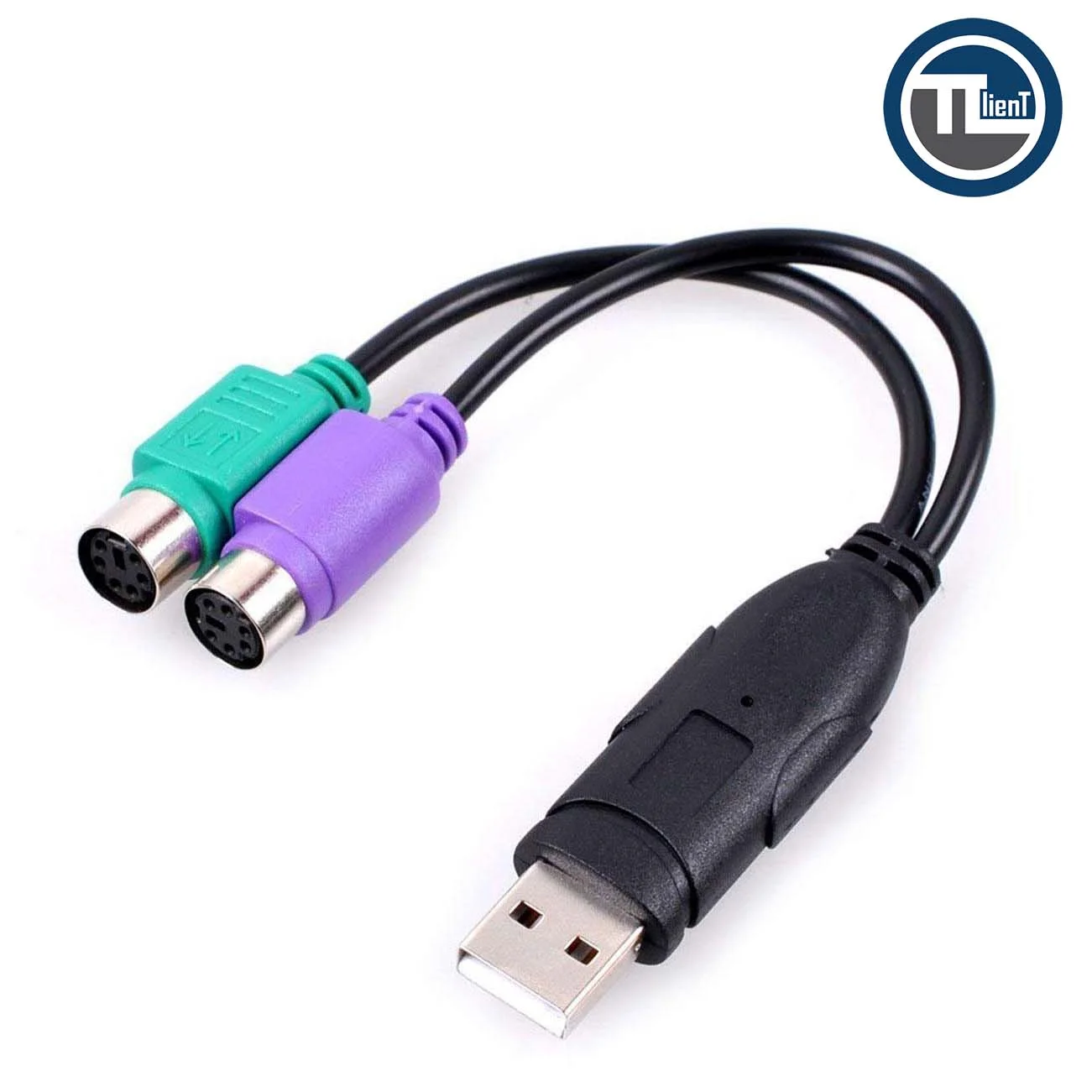 20 تبدیل کابلی PS2 TO USB برد مشکی