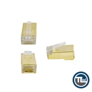 سوکت شبکه CAT6 فلزی طلایی