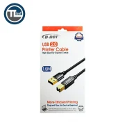 کابل پرینتر USB کانکتور فلزی دی‌نت طول 1.5 متر
