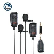 میکروفون یقه ای بی سیم AUX DUAL مدل UHF-040