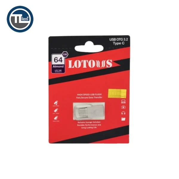 فلش مموری LOTOUS ALMOND 64GB TYPE C