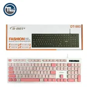 کیبورد D-NET DT-993 سفید صورتی
