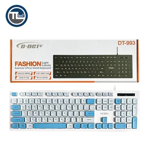 کیبورد D-NET DT-993 سفید آبی