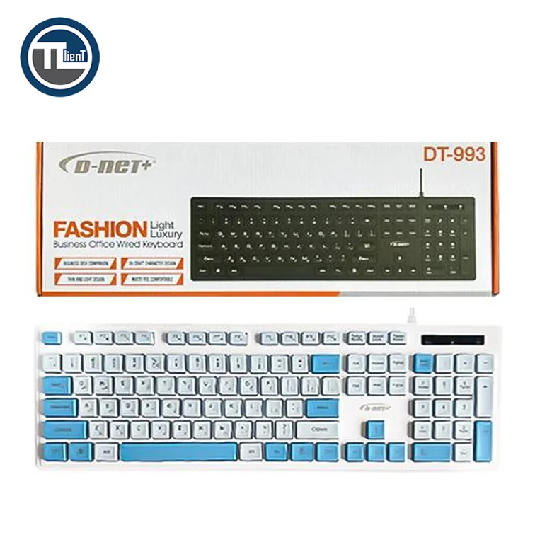 کیبورد D-NET DT-993 سفید آبی