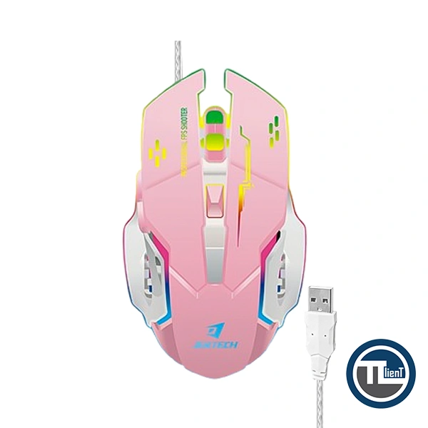 ماوس گیمینگ مدل jr810 برند جرتک (pink)