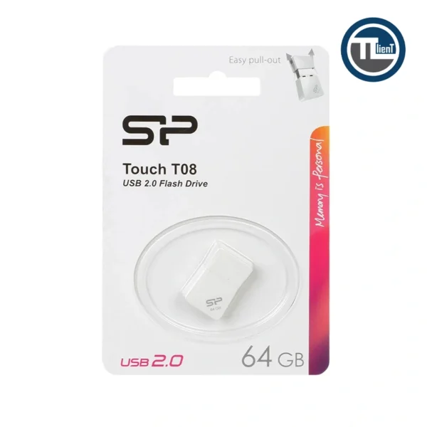 فلش مموری USB 2.0 سیلیکون پاور مدل Touch T08 ظرفیت 64 گیگابایت White - تصویر 2