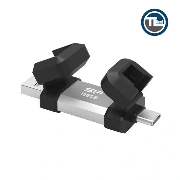فلش مموری USB 3.2 سیلیکون پاور مدل C51 ظرفیت 128گیگابایت silver - تصویر 2