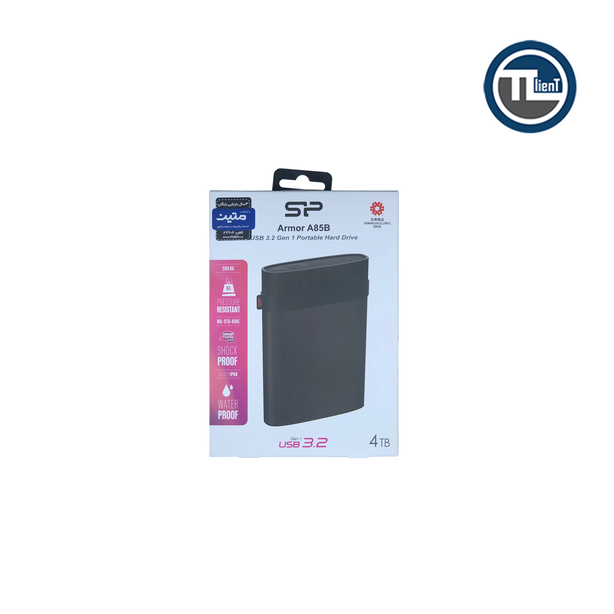 01 هارد اکسترنال سیلیکون پاور Armor A85 2.5" Sh&W-P ظرفیت 4 ترابایت Black - تصویر 1