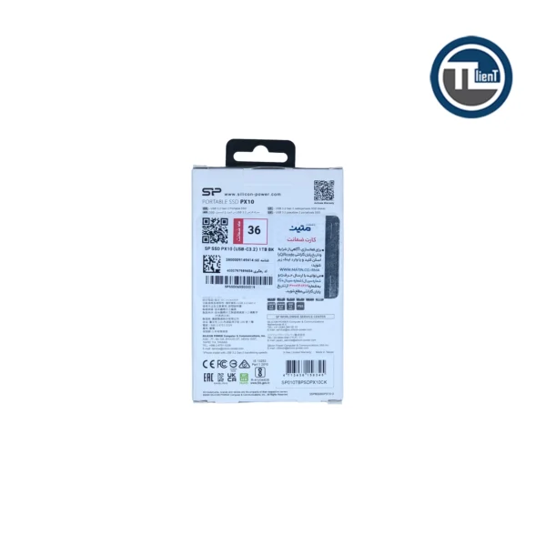 هارد  اکسترنال سیلیکون پاور Portable PX10 (USB-C3.2) ظرفیت 1 ترابایت Black - تصویر 4