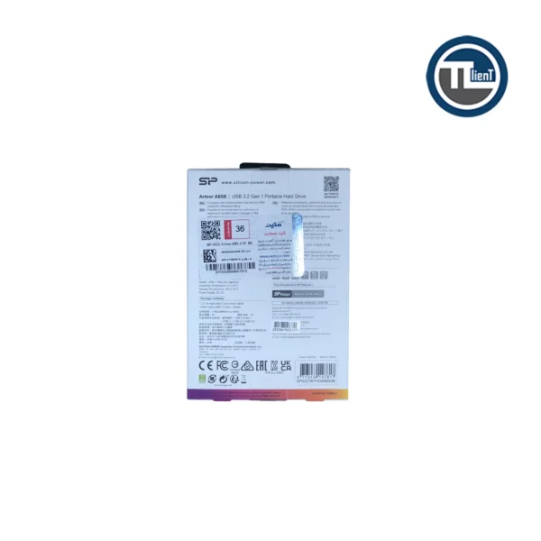 هارد اکسترنال سیلیکون پاور Armor A85 2.5" Sh&W-P ظرفیت 2 ترابایت Black - تصویر 3